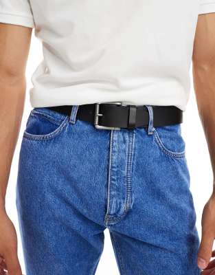 BOSS by Hugo Boss BOSS joris belt in black leather