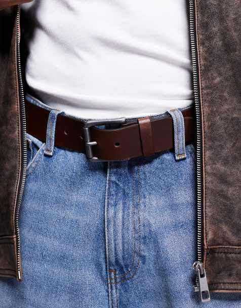 BOSS Joris belt in dark brown - view 1