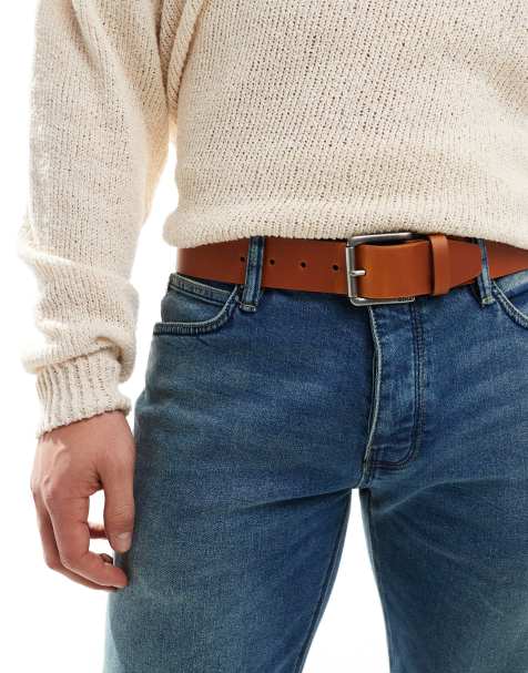 BOSS - Joris - Ceinture en cuir - Marron moyen - view 1