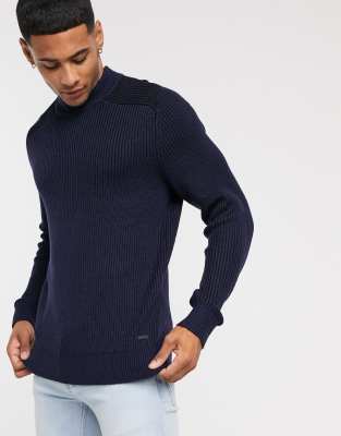 navy boss jumper