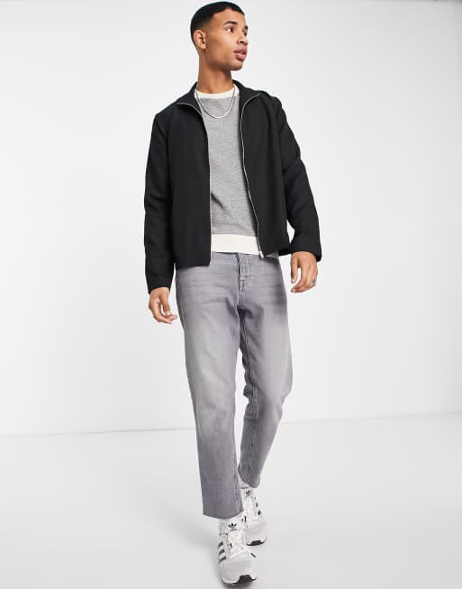 BOSS – Kamarsos – Pullover in Hellbeige mit kontrastierendem Rundhalsausschnitt, 4 von 4