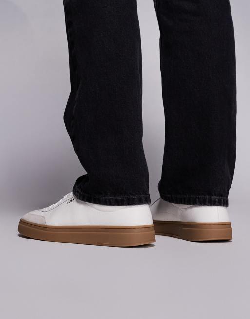 BOSS Kieran court sneakers in white, 3 of 5