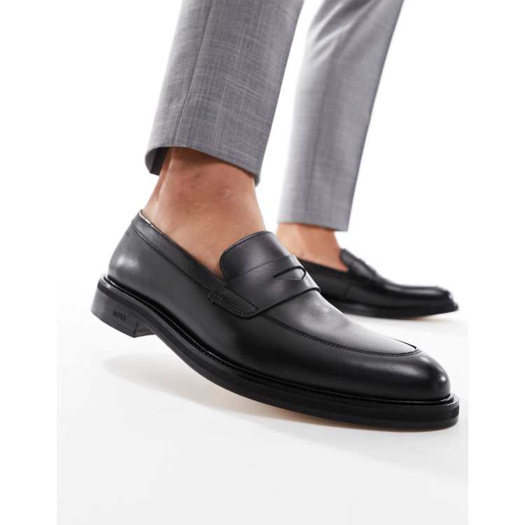 Hugo boss 2025 black loafers