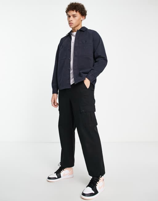 Boss - Locky - Giacca con toppa con logo, colore blu navy