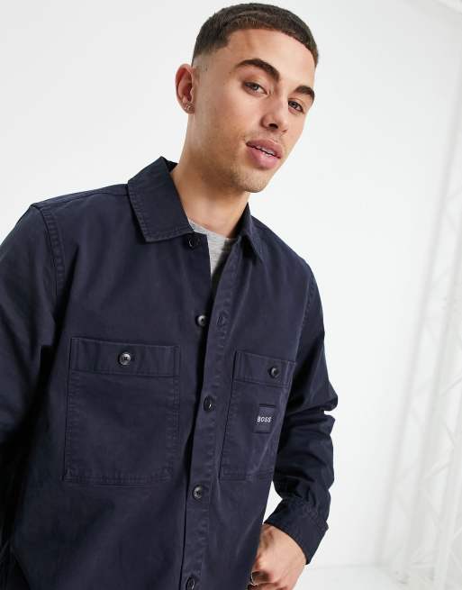 BOSS Locky lightweight jacket in navy