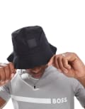 [BOSS Orange] BOSS logo bucket hat in black L-XL Black