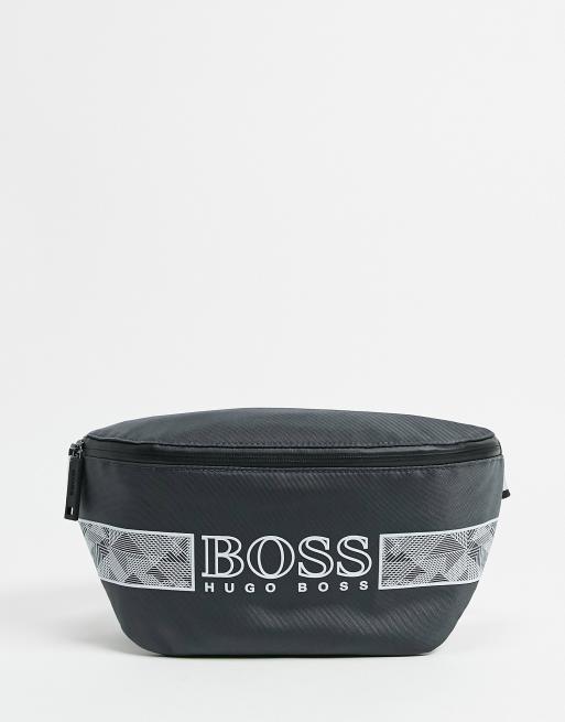 BOSS logo bumbag in grey ASOS