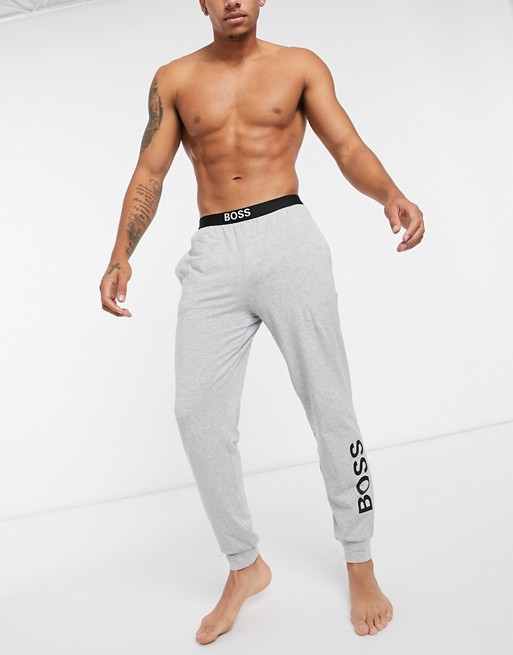 Boss logo jogger pants in grey