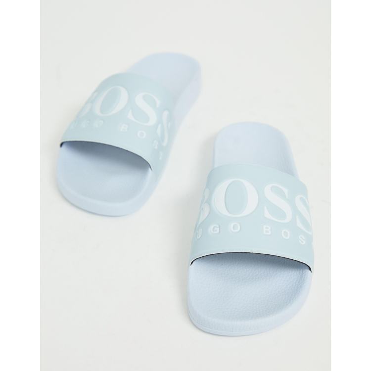 Blue hugo boss discount sliders