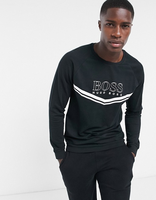 Boss logo sweatshirt in black 50436638