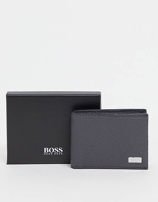 BOSS logo wallet in grey