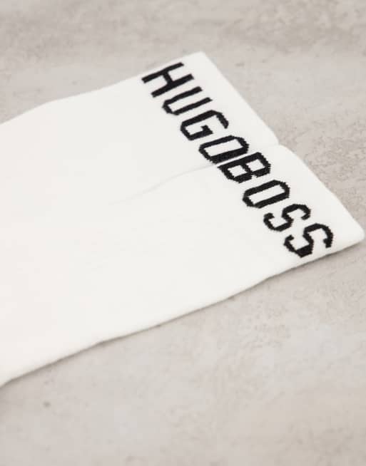BOSS - Lot de 2 paires de chaussettes de sport à logo - Blanc, 3 de 4