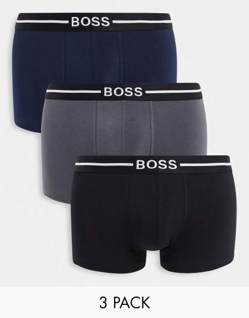 Lot De 3 Caleçons Thermiques Homme - Coton Brossé Intérieur, Chauds, Sans Poche - Gris, Noir, Blanc