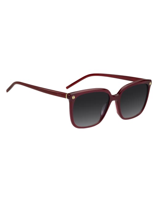 BOSS lunettes de soleil carrées avec verres dégradés gris, rouges, 6 de 6