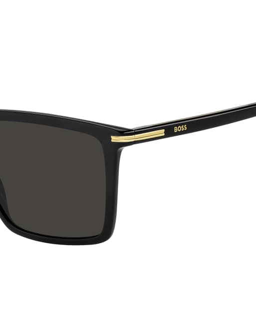BOSS - Lunettes de soleil carrées - Noir, 3 de 3