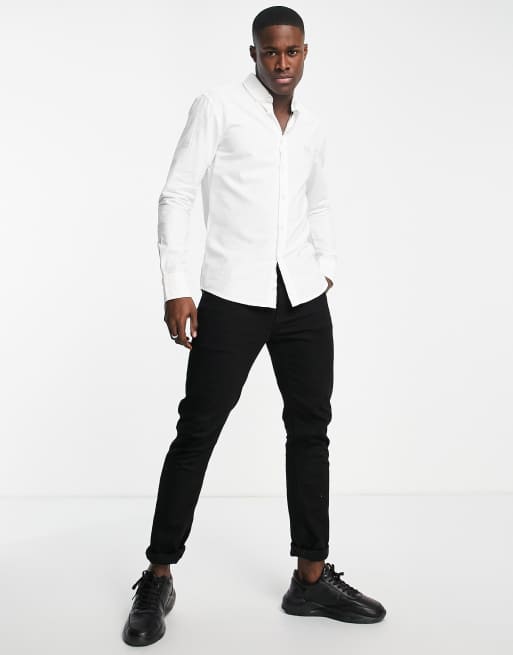 BOSS - Mabsoot - Hvid skjorte med lange ærmer i slim fit, 4 af 4
