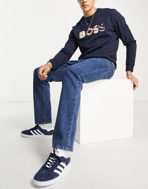 Boss jeans maine regular straight fit new arrivals