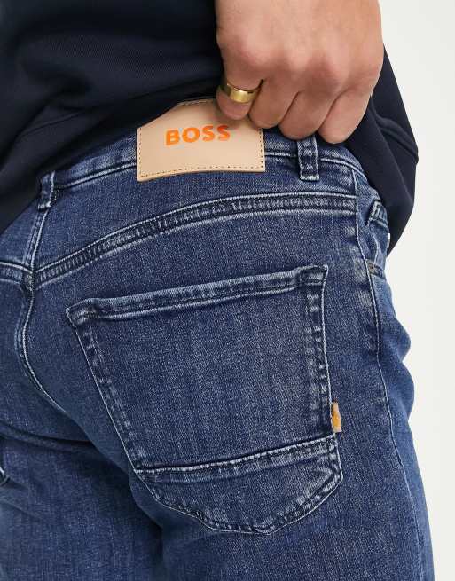 BOSS Maine regular fit jeans in dark wash