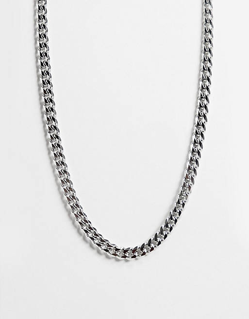 BOSS mens stainless steel chain necklace in silver | ASOS