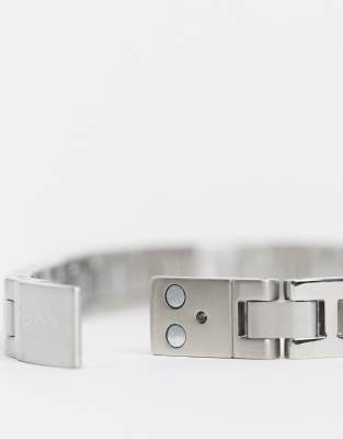 hugo boss metal link bracelet in silver