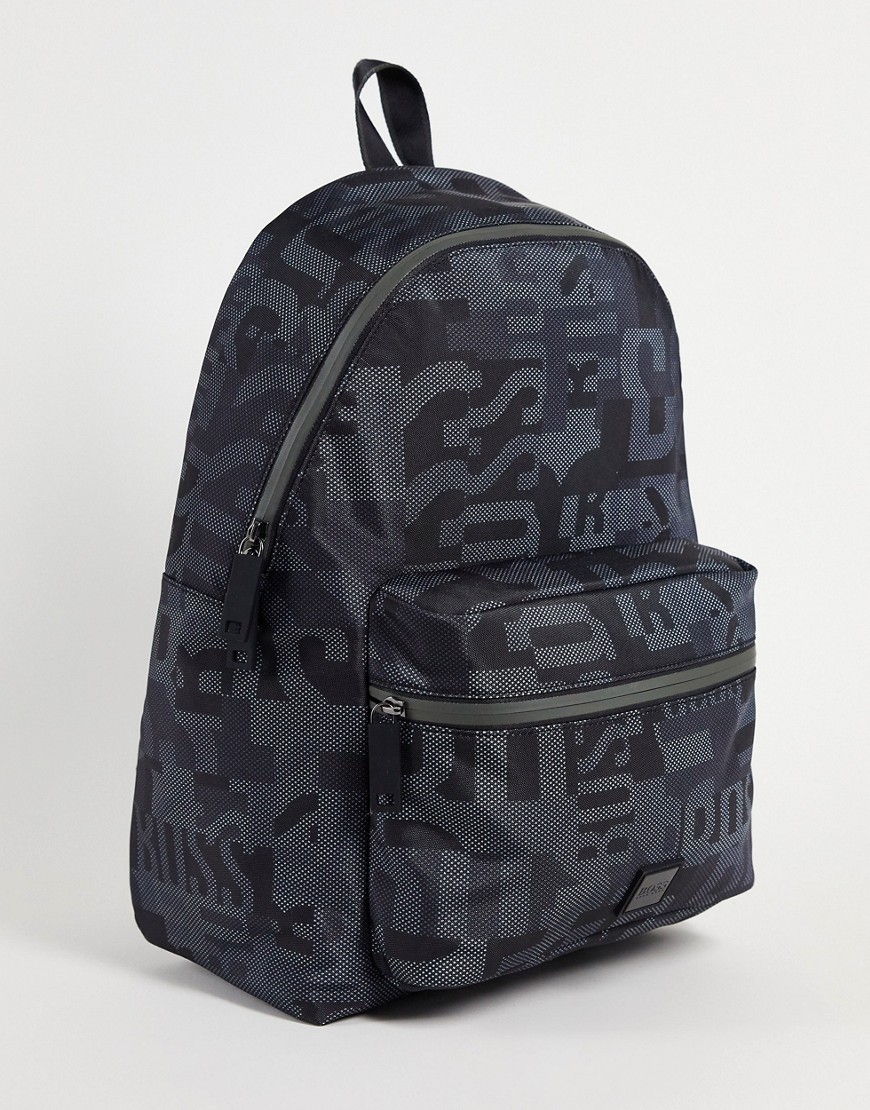 BOSS monogram backpack in black