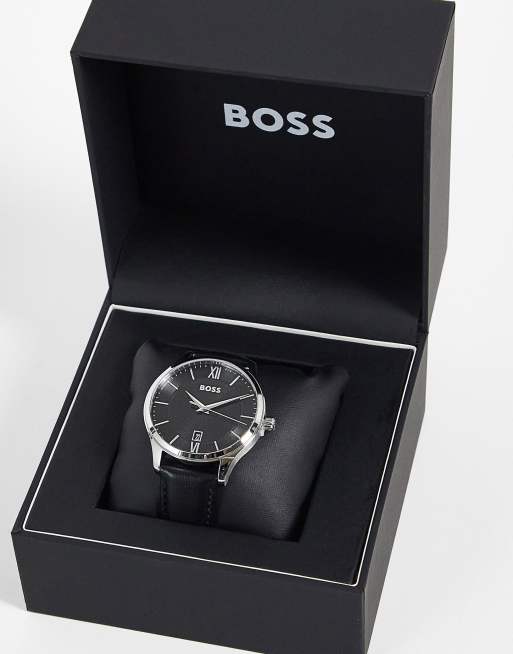 Montre best sale boss noir