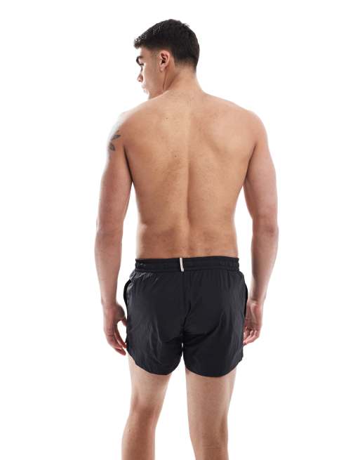 BOSS Mooneye logo swim shorts in black