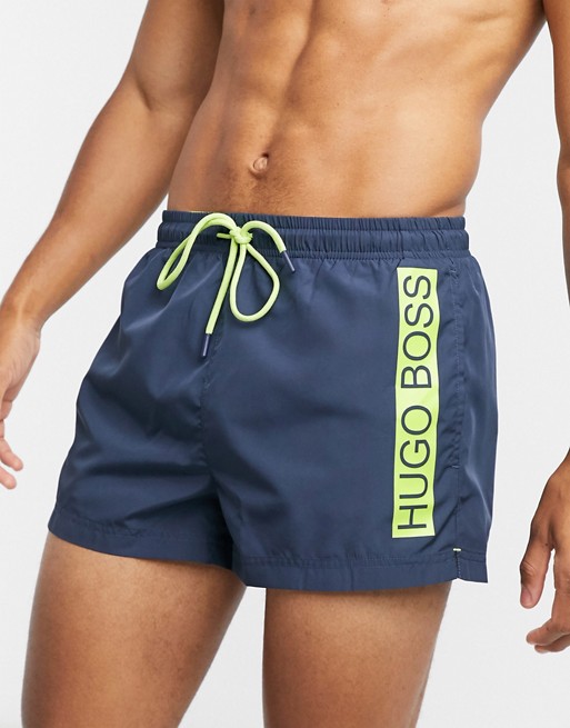 BOSS Mooneye logo swim shorts in navy