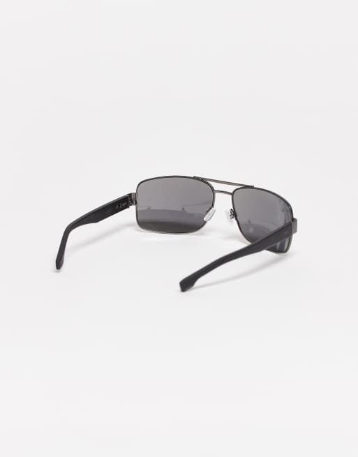  Boss  navigator sunglasses in matte dark silver , 3 of 3