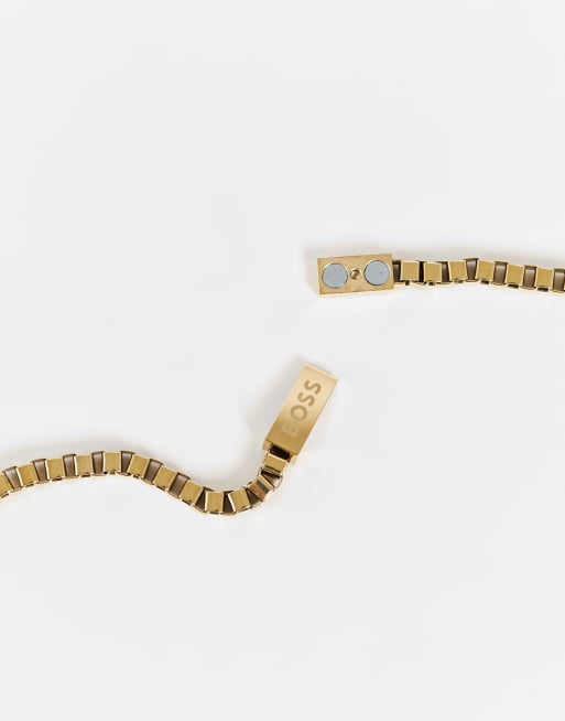 Boss neck chain in gold | ASOS
