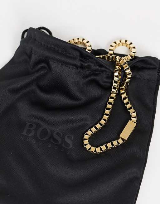 Boss neck chain in gold | ASOS