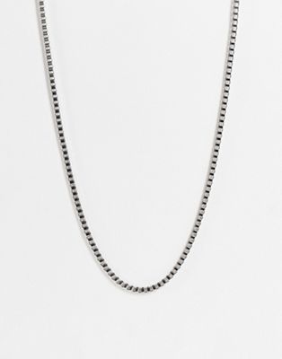 Boss neck chain in silver - ASOS Price Checker