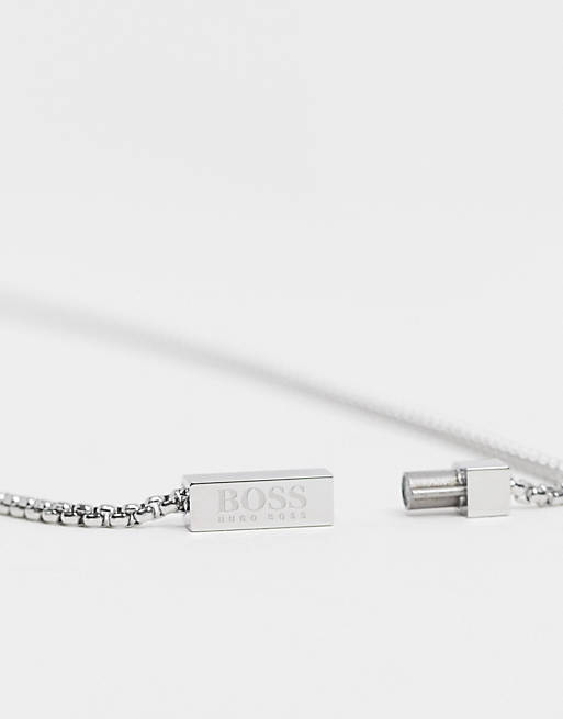 Gifts Boss neckchain in silver with silicone wrapped dog tag 