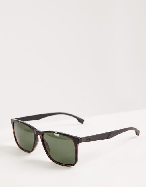 Boss - Occhiali da sole squadrati marrone havana, 2 di 3