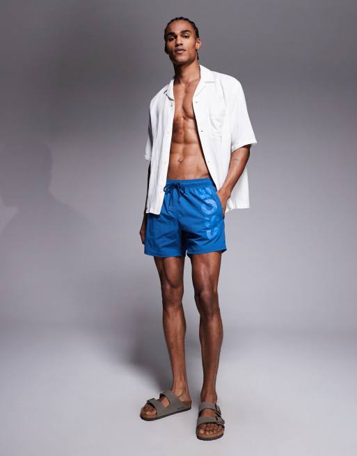 BOSS – Octopus – Badeshorts in Blau mit Logo, 2 von 5