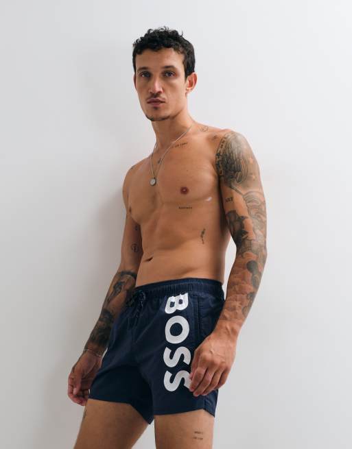 BOSS Octopus-Logo-Badeshorts in Marineblau, 5 von 5