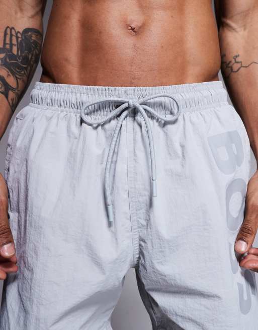 BOSS - Octopus - Short de bain à logo - Gris, 5 de 5