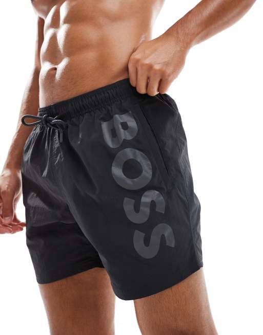 BOSS Octopus Swim Shorts In Black