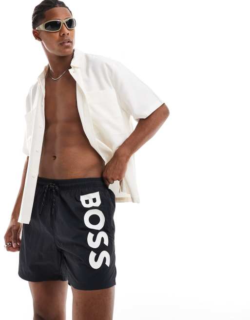 BOSS - Octopus - Zwemshort in zwart