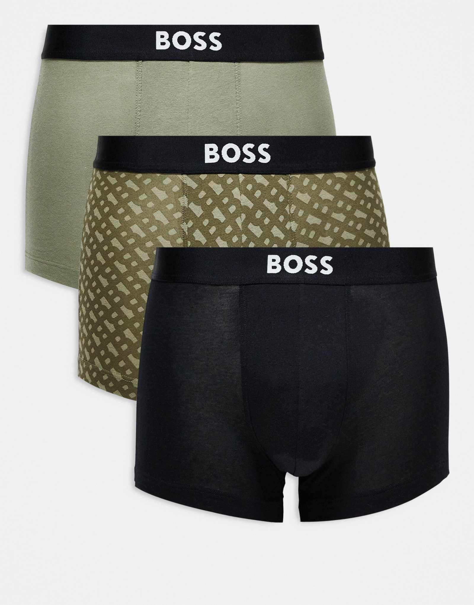 Трусы BOSS One из 3-х упаковок зеленого и черного цветов