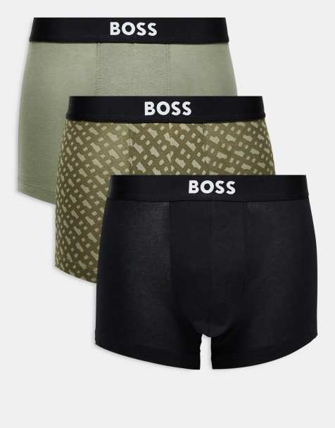 BOSS One 3-pack trunks in green and black - view 1