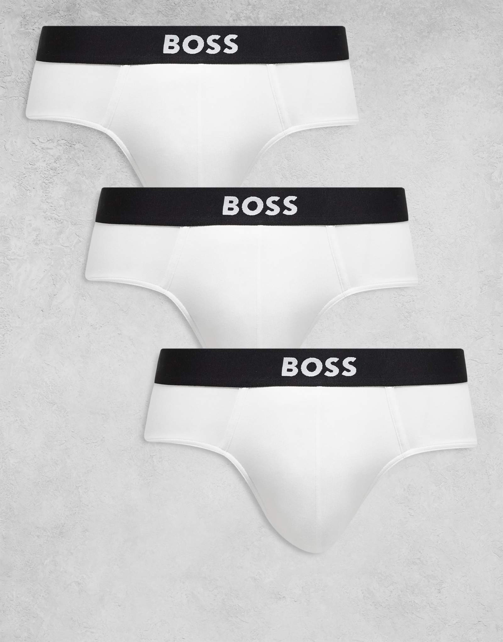 Хипстерские трусы BOSS One Bodywear из 3-х комплектов с логотипом на передней панели белого цвета