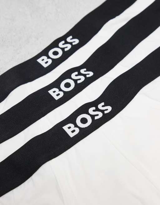 BOSS - One Bodywear - Lot de 3 boxers avec logo emblématique sur le devant - Blanc, 2 de 3