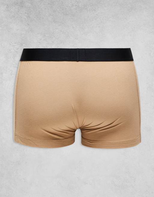 BOSS – One – Unterhosen in Schwarz, Weiß und Hellbraun, 3er-Pack, 3 von 3