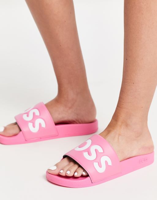 Hugo boss cheap sliders pink