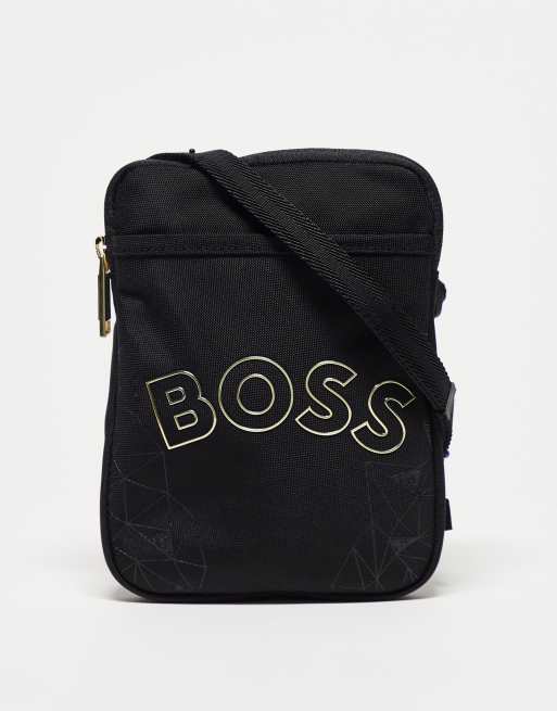 BOSS Orange - Black Catch - Crossbody tas met logo in zwart