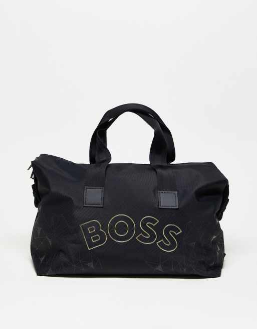 kolbøtte teenager råb op BOSS - Orange Black Catch - Sort taske med logo | ASOS