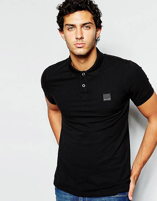 BOSS Orange by Hugo Boss Polo Shirt with Logo In Black In Fit | ASOS