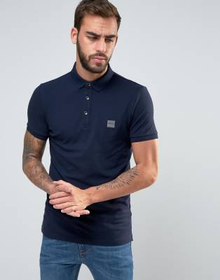 BOSS Orange by Hugo Boss Slim Fit Polo Shirt in Navy