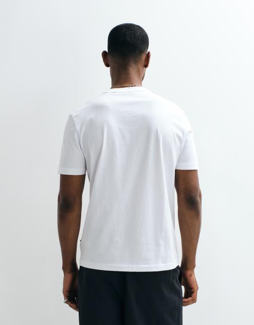 BOSS Orange - Camiseta blanca con estampado gráfico, 4 de 5